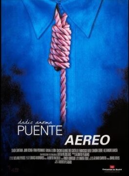 Cartel de la película 'Puente Aéreo' con una soga de horca anudada sobre una camisa azul.
