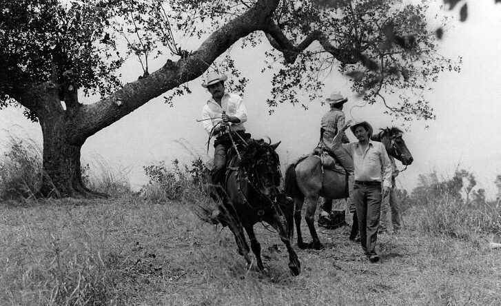La situación se complica cuando el hijo del capataz de la hacienda embaraza a la hija natural de Don Calixto, planeando casarse con ella y construir una casa en el terreno en disputa
